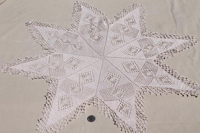 photo of vintage & new cotton lace doilies in all sizes, cottage style crochet doily lot #8