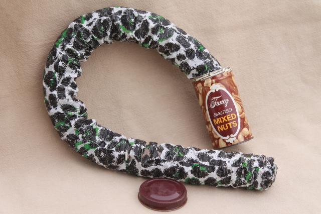 photo of vintage novelty joke toy, exploding snake in a can, can of nuts w/ pop out spring snake #2