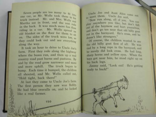 photo of vintage old 1942 child's reader The Five-and-a-Half Club color pictures #3