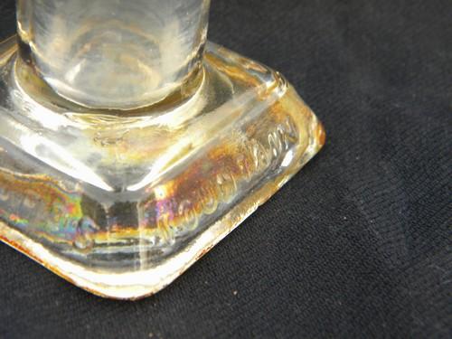 photo of vintage old glass advertising desk inkwell Sanford's Fountain Pen Inks #2