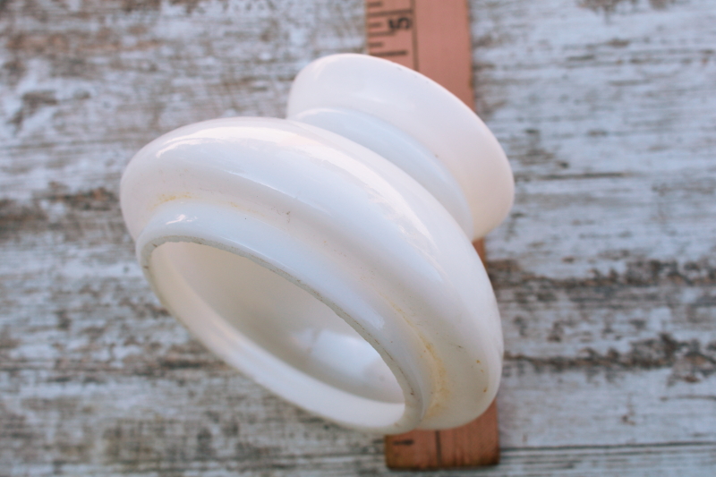 photo of vintage opaline white milk glass shade for mini kerosene lamp or electric light #3