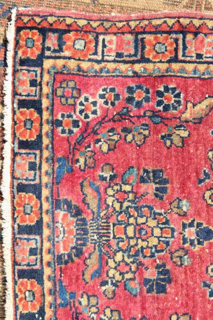 photo of vintage or antique persian rugs, small shabby wool carpets to layer or upcycle #4