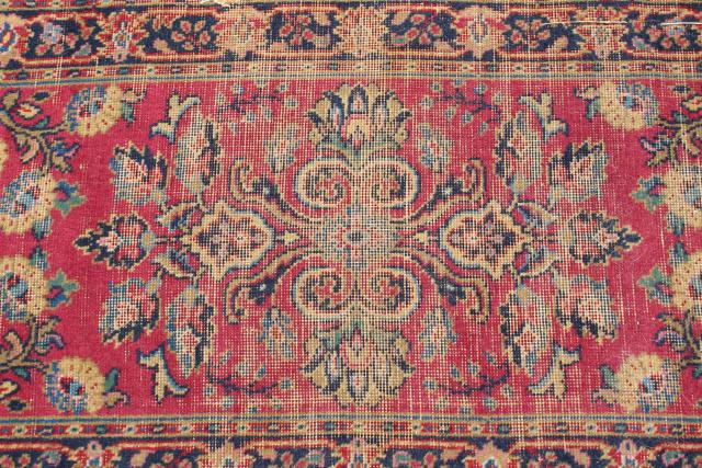 photo of vintage or antique persian rugs, small shabby wool carpets to layer or upcycle #7