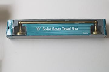 vintage package polished solid brass towel bar or kitchen pot rack rail, french country cottage style 
