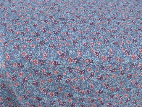 photo of vintage paisley print cotton quilt, feather bed tick, or duvet covers #4