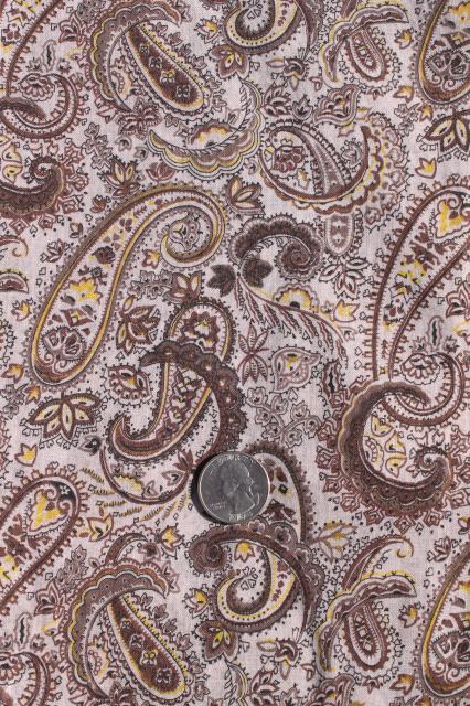 photo of vintage paisley print fabric, fine lightweight cotton lawn, boho prairie girl style #1