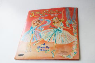 catalog photo of vintage paper dolls, Whitman Little Ballerina cut out doll book 1950s 60s