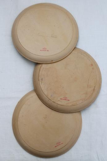 photo of vintage papier mache trays made in Occupied Japan, paper mache 'tole' tray lot #6