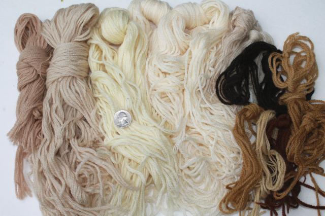 photo of vintage persian crewel yarn lot, pure wool yarns for embroidery & tapestry wool crewelwork #4