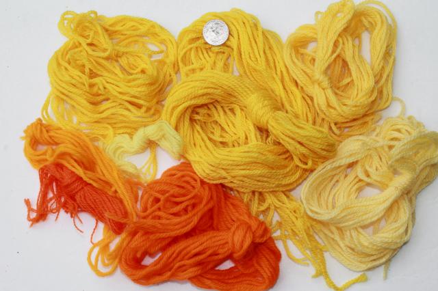 photo of vintage persian crewel yarn lot, pure wool yarns for embroidery & tapestry wool crewelwork #11