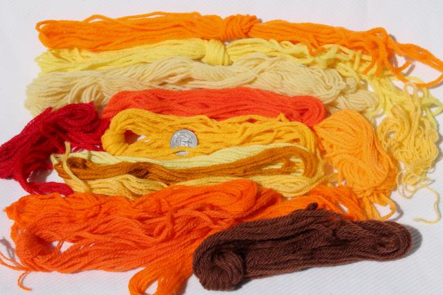 photo of vintage persian crewel yarn lot, pure wool yarns for embroidery & tapestry wool crewelwork #4