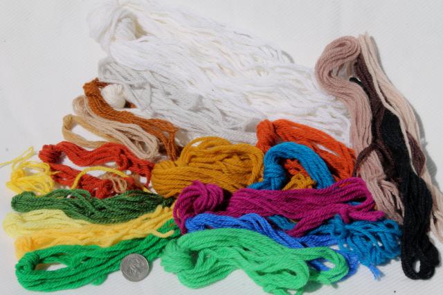 photo of vintage persian crewel yarn lot, pure wool yarns for embroidery & tapestry wool crewelwork #6