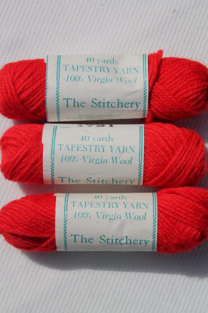 photo of vintage persian crewel yarn lot, pure wool yarns for embroidery & tapestry wool crewelwork #7