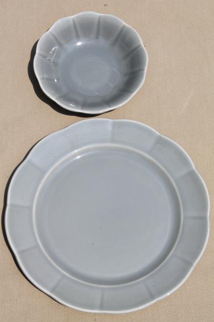 photo of vintage petalware china, mid-century mod pottery dishes, plates & bowls in retro colors #3