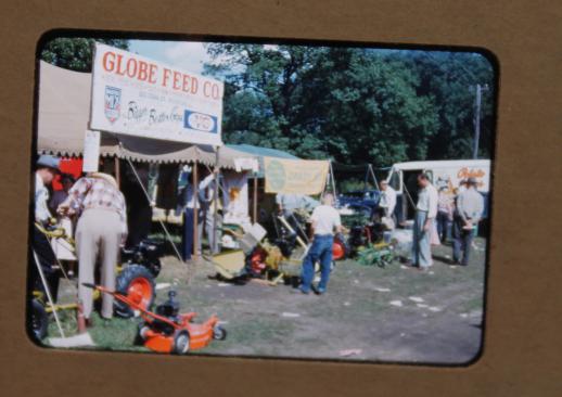 photo of vintage photo slide case w/ slides, photos of midwest small town life mid-century #3