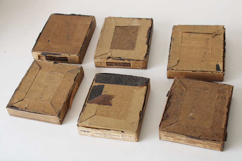 photo of vintage photography collectibles, antique glass plates advertising boxes Eastman Lantern Slides  #3