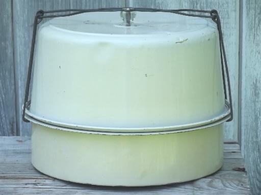 photo of vintage pie & cake keeper tin, cake saver carrier for picnics, potlucks #4