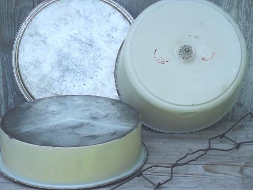 photo of vintage pie & cake keeper tin, cake saver carrier for picnics, potlucks #8