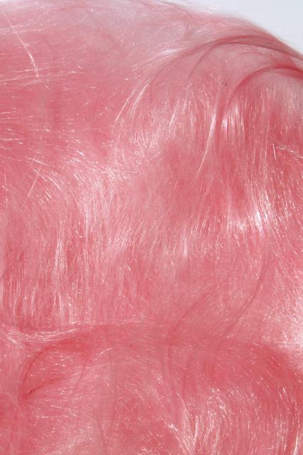 photo of vintage pink angel hair spun glass for Christmas ornaments, retro holiday decorations #3