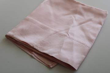 catalog photo of vintage pink satin pillow case, for beauty sleep wrinkle free face & perfect hair