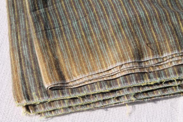 photo of vintage plaid cotton flannel fabric, heavyweight brushed flannel camp jacket lining material #3