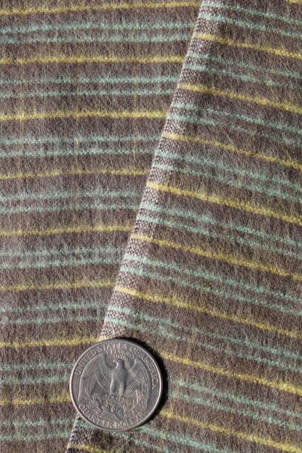 photo of vintage plaid cotton flannel fabric, heavyweight brushed flannel camp jacket lining material #5