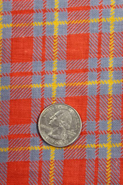 photo of vintage plaid cotton flannel & work shirt fabric lot, retro shirtings sewing material #4