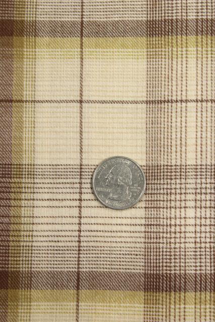 photo of vintage plaid cotton flannel & work shirt fabric lot, retro shirtings sewing material #13