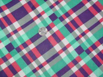 catalog photo of vintage plaid print fabric