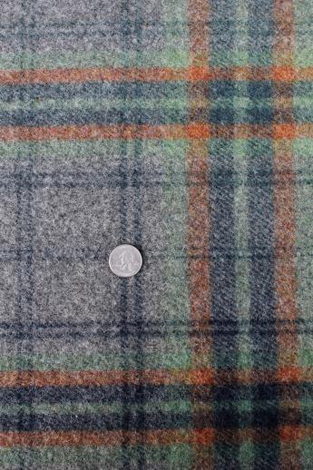 photo of vintage plaid wool camp blanket, rustic primitive bunk or bed blanket for cabin or lodge #4