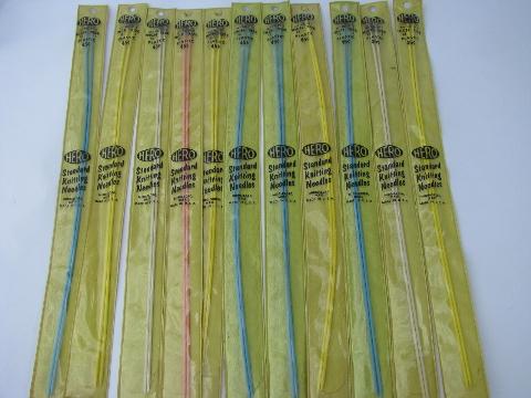 photo of vintage plastic knitting needles lot, some double pointed, fine gauge for lacemaking #2