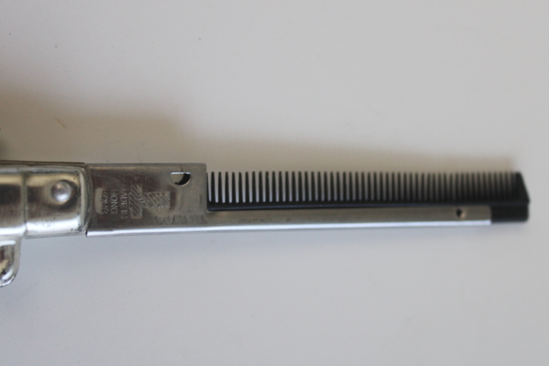 photo of vintage plastic pocket comb, rockabilly greaser switchblade hair comb  #3