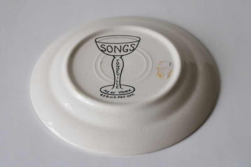 photo of vintage plate Dear Old Girl The Robin Sings Above You sad graveside ballad song lyrics #4