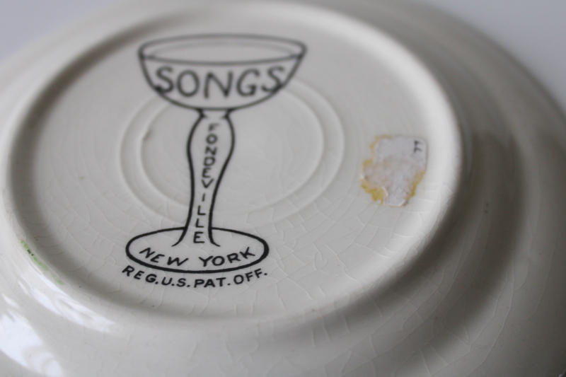 photo of vintage plate Dear Old Girl The Robin Sings Above You sad graveside ballad song lyrics #5