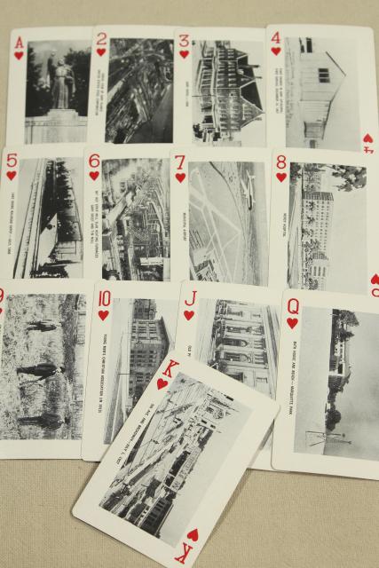 photo of vintage playing cards, Gary Indiana 1906 1956 history architecture landmarks black & white photos #7