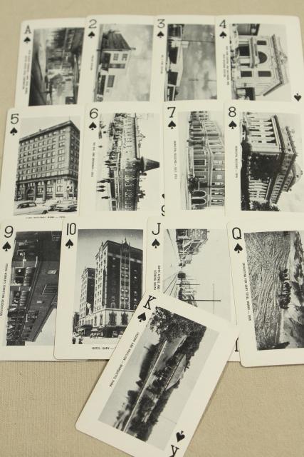 photo of vintage playing cards, Gary Indiana 1906 1956 history architecture landmarks black & white photos #8