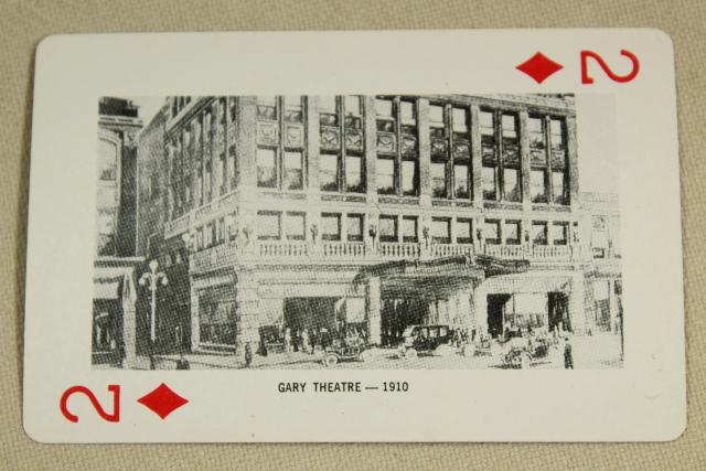 photo of vintage playing cards, Gary Indiana 1906 1956 history architecture landmarks black & white photos #11