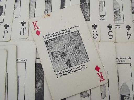 photo of vintage playing cards, Surge dairy milking machines illustrated advertising #8