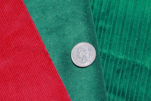 photo of vintage plush velvet fabric scraps, corduroy & heavy cotton velveteen in jewel colors #9