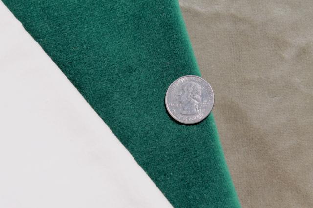 photo of vintage plush velvet fabric scraps, corduroy & heavy cotton velveteen in jewel colors #11