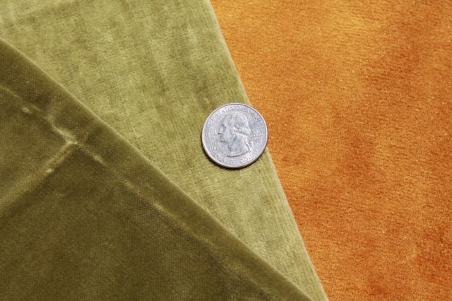 photo of vintage plush velvet fabric scraps, corduroy & heavy cotton velveteen in jewel colors #13