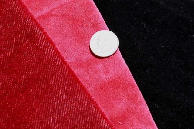 photo of vintage plush velvet fabric scraps, corduroy & heavy cotton velveteen in jewel colors #17