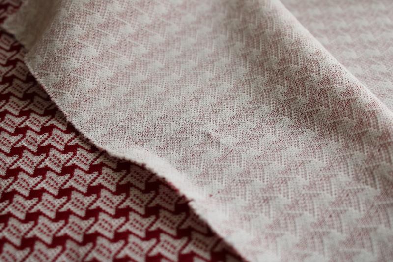 photo of vintage polyester doubleknit fabric, houndstooth pattern poly for pantsuits #2