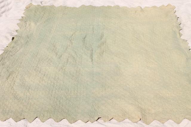 photo of vintage postage stamp quilt, pieced tiny blocks patchwork old cotton print fabric all colors! #4