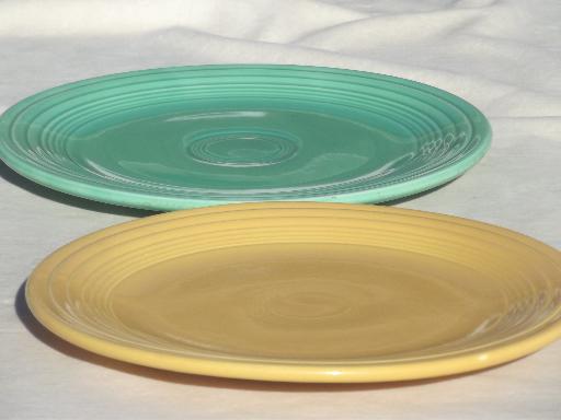 photo of vintage pottery plates in pretty pastels, shabby cottage kitchen dishes #7