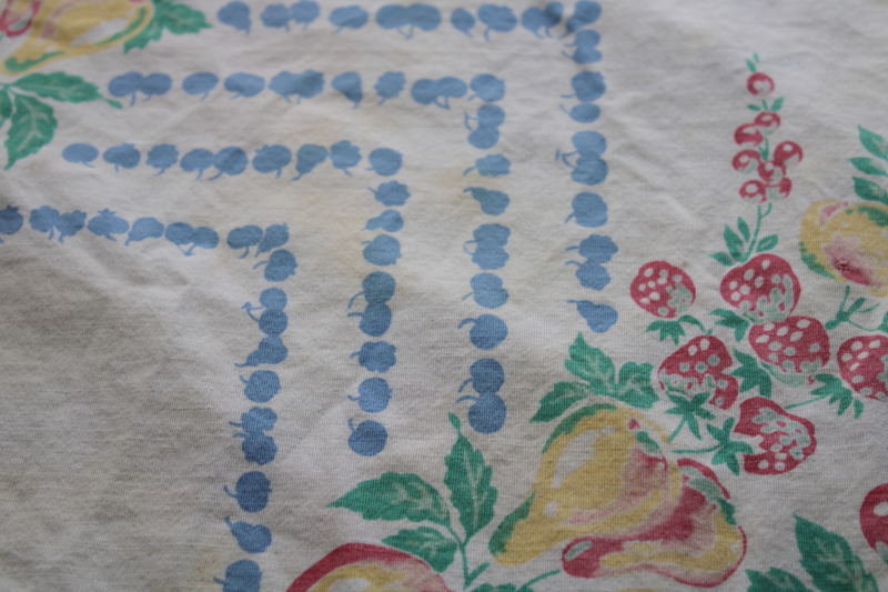 photo of vintage print cotton tablecloths lot, shabby faded flowers, floral cutter fabric for crafts sewing #6