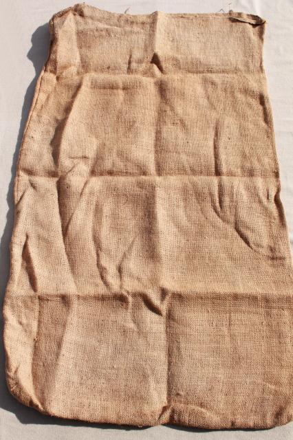 photo of vintage printed burlap Georgia peanuts bag, sack from Camilla Cotton Oil Company w/ peanut graphics #5