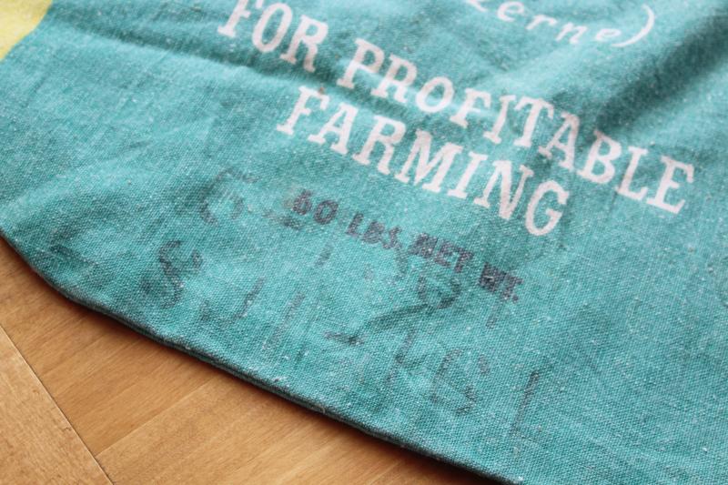 photo of vintage printed cotton feedsack, farm seed bag Alfalfa for Profitable Farming #4