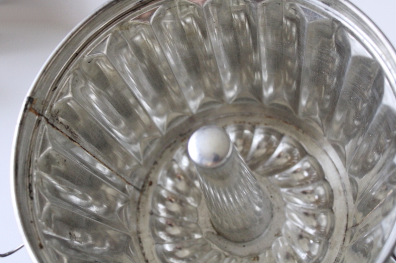 photo of vintage pudding mold, old world Christmas steamed plum pudding mold made in West Germany #4