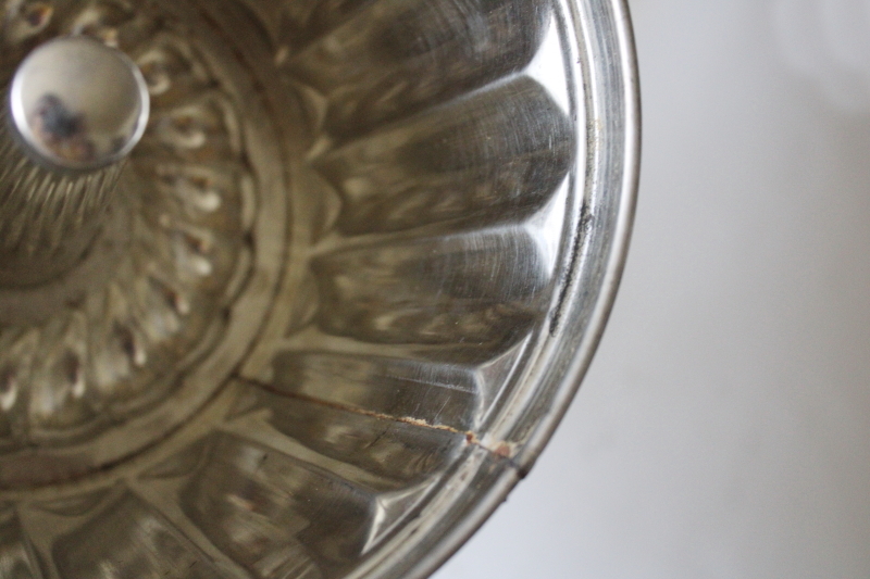 photo of vintage pudding mold, old world Christmas steamed plum pudding mold made in West Germany #6